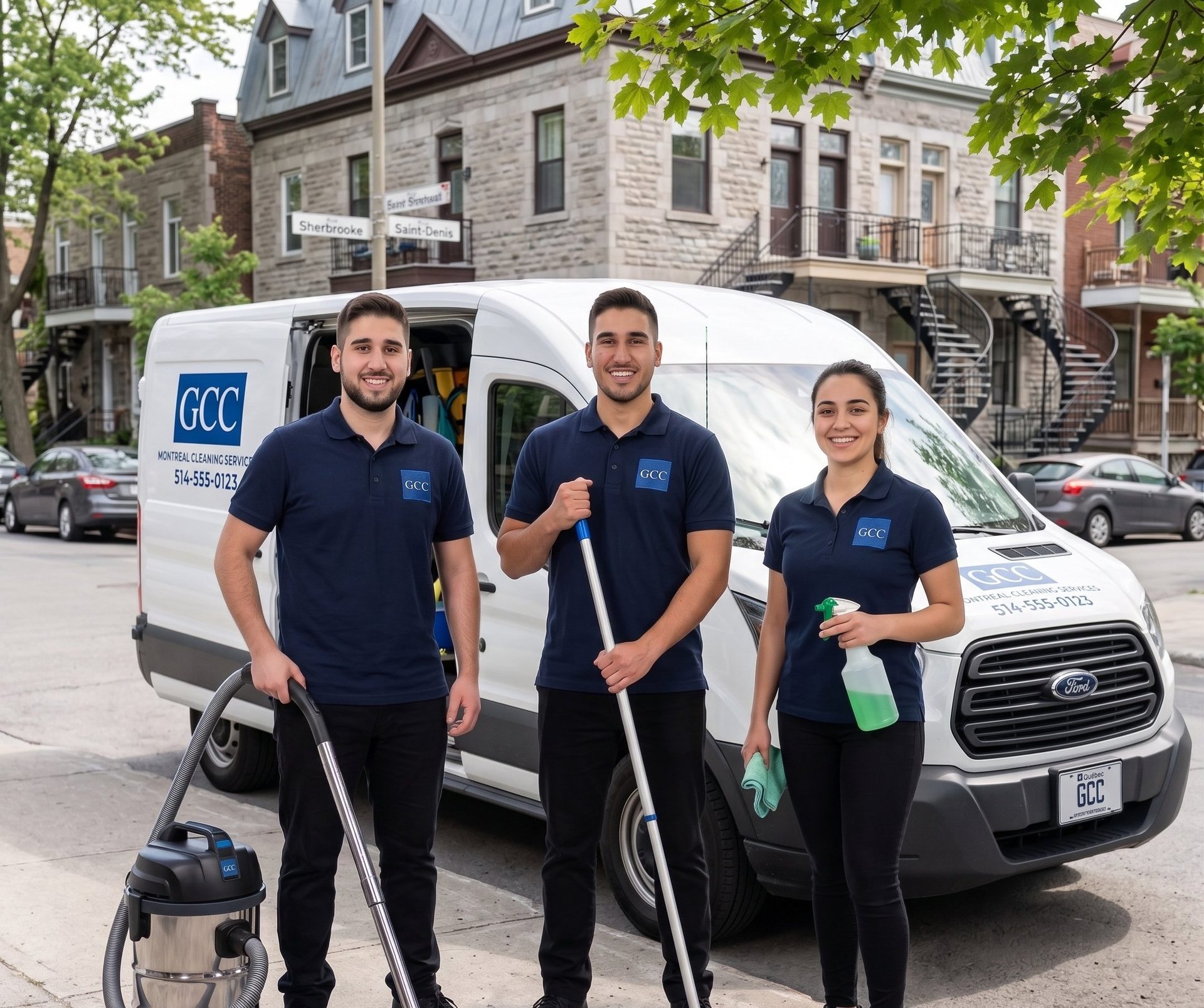 Camion GCC Entretien sur le Plateau-Mont-Royal