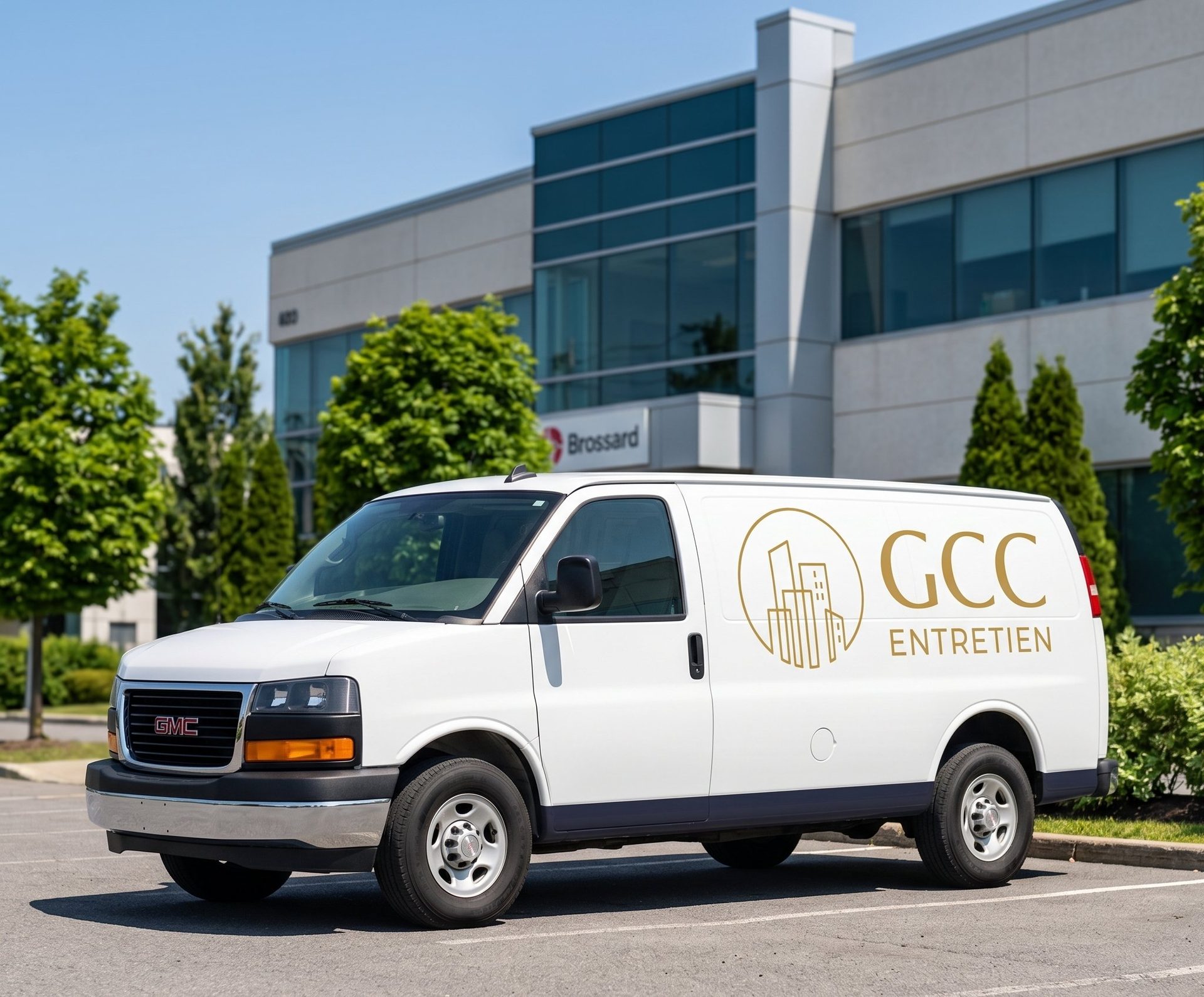 Van commercial GCC Entretien — service rapide vers Saint-Lambert
